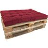 AMBIENTE HOME Ambientehome Cuscino per pallet, 120 x 80 cm, rosso