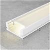 M LEDME Profilo Led piatto U Sid Bianco laccato per strisce Led 12-24V a superfice 2 metri in alluminio M LEDME