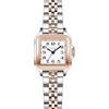 VXFAIZY Orologio Da Donna Quadrato Delicato Con Numeri Arabi Facili Da Leggere, Orologio Da Vestito Da Donna (Silver-Rosegold Black)