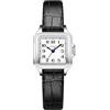 VXFAIZY Orologio Da Donna Quadrato Delicato Con Numeri Arabi Facili Da Leggere, Orologio Da Vestito Da Donna (Black Silver)