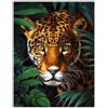 Artery8 Powerful Jaguar Lurking In Jungle Plants Painting Living Room Large Wall Art Poster Print Thick Paper 18X24 Inch