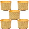 FAH FAMILY AT HOME Stampo Panettone Alto 750 gr, 5pz - Pirottini Panettone Professionale di Carta Naturale di Pura Cellulosa ad Alta Densità, Forme di Cottura per Panettoni, Resistente al Calore 200°C