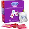DUREX LOVE M-I-X Preservativi Misti 4 Modelli, Confezione da 40 Profilattici