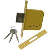 Yale Security Serratura Da Infilare Per Porta Legno '56320' Frontale Da 23 Mm, Cassa E Coperchio In Acciaio Verniciato. Contropiastra Inclusa. Con Clindro A Croce Chiave A Spillo, Viti Per Il Fissaggio Della Serratura E 3 Chiavi. Solo Catenaccio.