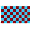 AZ FLAG Bandiera A Scacchi bordò E Blu 150x90cm - Bandiera Scacchiera bordò ED Azzurra 90 x 150 cm