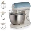Ariete 1588 Impastatrice Planetaria - Pane, pizza e dolci - 7 Velocità - 3 Fruste - 5,5 Litri - Acciaio Inox - 2400 Watt - Linea Vintage - Celeste