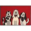 Wash+Dry - Tappeto Three Dogs 50x75, Rosso
