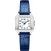 VXFAIZY Orologio Da Donna Quadrato Delicato Con Numeri Arabi Facili Da Leggere, Orologio Da Vestito Da Donna (Blue Silver)