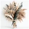 Naunauya Erba di pampa decorativa per la sala da pranzo quotidiana, decorazione da tavolo e fiori secchi, piccola per soggiorno, decorazione floreale artificiale ed estate, decorazione in stile boho, eucalipto