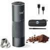 CERA+ CERA + Macina Caffe Elettrico Con Custodia Per Il Trasporto, Piccolo Macinacaffè Professionale Per Caffè Espresso Per Casa, Viaggio