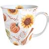 Ambiente Tazza in porcellana ca. 400 ml tazza Bone China Mug per tè o caffè autunno inverno Natale Pumpkins & Girasole