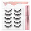 Lv. life Eyeliner Magnetico e Kit Ciglia - 5 Paia 3D Ciglia Finte Senza Colla Con Pinzette (#051) - Trasparente