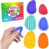 Vibbang 6Pezzi Fidget Toys Sensory Stone For Kids, Giocattoli Sensoriali In Silicone Fidget Stone, Children's Worry Stones, Pietre In Silicone Morbido Per Calmare i Bambini, Per Casa e Scuola (A)