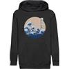Fabulous Felpa con cappuccio da bambino Hokusai Grandi Onde Giappone Asia Cultura Mare - Premium, Nero , 12 anni