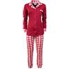 NADA HOME Pigiama Invernale Lungo Donna Interlock Aperto Caldo Cotone Pop Corn 3796
