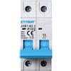 ETTROIT Interruttore Magnetotermico 2P 32A 220V 6KA 2 MODULI JX123260