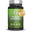HN Omega 3 Vegan (40 capsule, 20 giorni) Vegan Omega 3 1000mg Olio di alghe bilanciato con DHA ed EPA, alghe marine Omega 3 Vegano con vitamina E, ideale per il cervello e il cuore, integratore vegan
