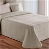 Daunex Copriletto Matrimoniale Estivo, Trapuntino Estivo, Piquet di Cotone da 370 gr/mq, 255 x 260 cm, Made in Italy, Elegante, Fantasia Floreale, Lavorazione Jacquard. Modello: Botticelli, Tortora
