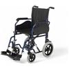 Ortopal Carrozzina per Anziani, Carrozzina per Disabili [PEDANA REGOLABILE - DA TRANSITO] Sedia a rotelle Pieghevole Leggera per Invalidi - Resistente, Sicura - Peso Max 125 kg (45)