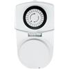 VoltShine Timer meccanico tedesco 24 ore con spina bianca. Perfetto per controllare i dispositivi a casa o in ufficio. Pratico ed efficiente per un controllo preciso del tempo.