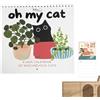 Nbhuiakl Calendario Di Gatti 2025,2025 Calendario Di Gatti | Calendario Da Parete Del Pianificatore Di Gatto Cattivo Di Cartone Animato Di 12 Mesi,Calendario Mensile Di Pianificazione Del Gatto Giocoso Da 8x8
