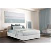 Talamo Italia Letto Matrimoniale Dana, Letto Contenitore con Rivestimento in Tessuto, 100% Made in Italy, Apertura Frontale, con Materasso Cm 160x190 Incluso, Bianco
