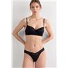 Intimissimi Brasiliana Stile Anni '80 In Pizzo E Microfibra Nero