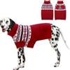 IECOii Maglione per cani XL, maglione a collo alto natalizio per cani maschi e femmine, maglieria per le vacanze per bulldog inglese, corgi, boxer, rosso, XL