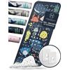 homerella® Tappetino antiscivolo vasca da bagno bambini 100 x 40 cm | Tappeto antiscivolo doccia bambini | Extra confortevole e antibatterico | INCL. GANCI (Navi)