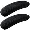 Sibba Copribraccioli per Sedia da Ufficio 2 Pezzi Elasticizzato Nero Curvo Elastico Impermeabile Coperta Avvolgente per Riposo A Casa Scrivania Sedie Girevoli
