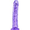 Umania 18 cm realistico piccolo dildo pene di gomma sottile morbido realistico giocattolo sessuale in TPE con potente ventosa adatto per donna/uomo/vagina gay/stimolazione anale (Viola)