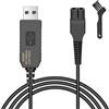 AOGOE Caricatore Rasoio Cavo, 4.3V Alimentatore USB, Spazzola Piccola, compatibile Philips Serie RQ3, RQ320, 328, 330, YQ3, S300, S500, S100, QG