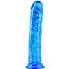 Umania Dildo realistico piccolo da 18 cm, giocattolo in TPE morbido e realistico blu,con pene sottile e lungo senza testicoli,con potente ventosa,adorabile giocattolo anale,ideale per giochi anali per adulti
