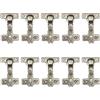 LIKERAINY 95 Grado Cerniera 26mm Mezza Battuta Esterna senza Ammortizzatore Montaggio Slide-on per Ante Mobili da Cucina Gabinetto Cerniere per Armadio Porta 10 Pezzi