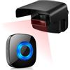 PHYSEN Rilevatore di Movimento Infrarossi esterni, PHYSEN Sensore Movimento Allarme Casa Senza Fili, Allarme vialetto Kit elettronico per campanello, Antifurto Wireless per Alberghi/Cortile/Fabbriche