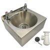 easy HYGIENE Lavabo in acciaio inox, lavabo, rubinetti a leva