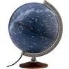 Tecnodidattica - Mappamondo Nova Rico Stellare Plus| Globo Mappamondo Luminoso e Girevole | Base in Legno e Meridiano in Metallo | Rappresenta e Illustra le Costellazioni | Diametro 30 cm