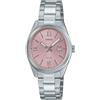 Casio LTP1302DD-4A1V Orologio analogico da donna standard in acciaio inossidabile con quadrante rosa, Rosa, moderno