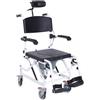 MORETTI RS844 - Sedia comoda per WC e doccia su ruote - Imbottitura in PU - Basculante