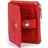 BEDETTI Pratico ed Elegante Portafoglio Unisex in Pelle con Portacarte interno (Rosso)