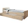 AVANTI TRENDSTORE Siris - Letto singolo con 3 cassetti in legno laminato di colore quercia Sonoma. Dimensioni ca. LAP 204x65x95cm