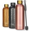 Milu Borraccia Termica 500ml - Acciaio Inox Bottiglia isolata Senza BPA Bottiglia d'Acqua a Tenuta stagna per Sport, Bicicletta, Yoga Mantiene Caldo per 12 Ore/Freddo 24 (Rose Gold, 500ml)