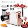 Huanyu Tritacarne Elettrico Grattugia Elettrica per Formaggio Multifunzione Tritacarne e Macchina Per Salsicce Affettaverdure Elettrica Macchina per la Passata di Pomodoro Elettrica (Bianco)