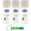 Beni Culinari Neutro Roberts - 3 deodorante stick Invisible - deodorante stick, 0% sali di alluminio, 0% macchie, 40 ml + portachiavi Beni Culinari