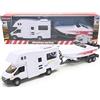 Toyland® Trailer per camper e motoscafo - Giocattoli per veicoli in scala 1:48 (giallo)