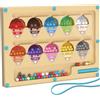 BURMONG Giochi Montessori 3 4 5 6 Anni, Labirinto Magnetico Bambini di Numeri Colore, Imparare i Colori Gioco di Conteggio Ordinamento, Palline Magnetiche Colorate, Motricità Fine, Regalo per Ragazze Ragazzi