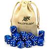 Waldfelsen Dadi da gioco, 20 pezzi, Acrilico, Blu, Cubo, Pip
