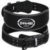 Farabi Sports cintura palestra uomo donna 100% vera pelle cintura powerlifting 4 wide cintura sollevamento pesi, cintura bodybuilding (Black, XXL Adatto per 101 a 114 CM)