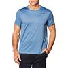 Nike Nk PRO Tee M, Maglietta a Manica Corta Unisex-Adulto, Blu (Mystic Navy/Stone Blue/Htr/Black), XL-T