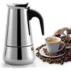 TKSE Caffettiera con Piano Cottura, Pentola a Goccia Tipo di Pentola Moka in Acciaio Inossidabile di Grande capacità Induzione per Caffettiera Domestica in Acciaio Inox(2 cup)